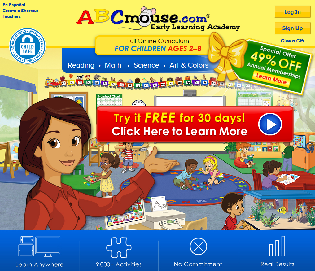 ABCMOUSE: Features hundreds of fun and interactive games, each designed to teach a specific educational concept.