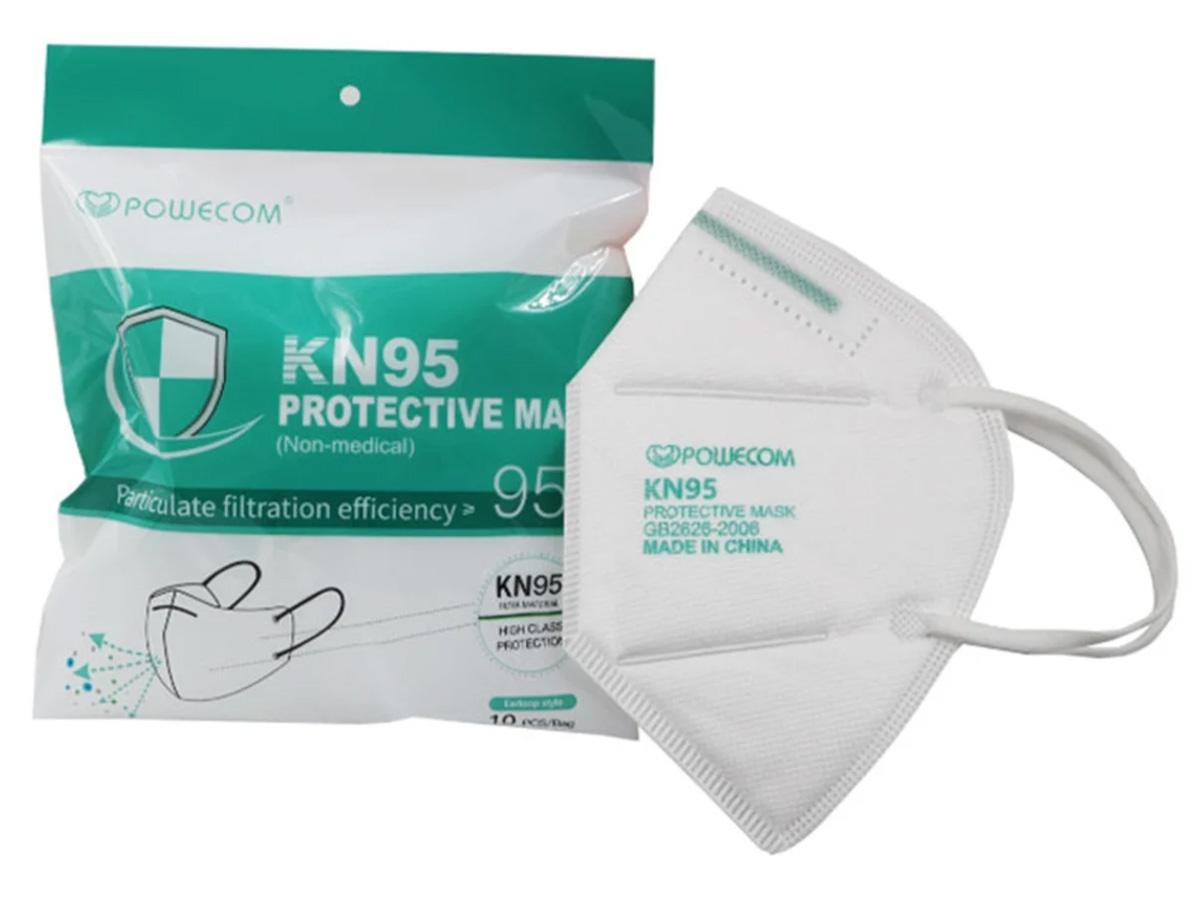 OFFICE DEPOT: Powecom KN95 Face Masks, Adult, One Size, 10 Per Pack . Sale $10.00