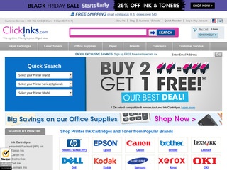 CLICKINKS: Unbeatable prices on high-quality printer ink cartridges and toner cartridges. Buy 2 get 1 free and free shipping*. Save up to 86% off