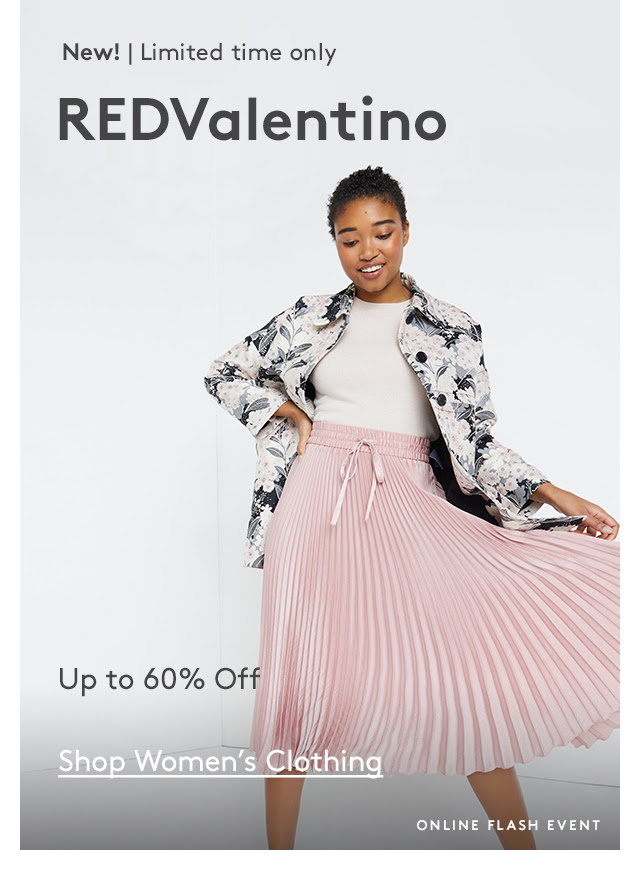 RED VALENTINO: Up to 60% on Women’s Clothings