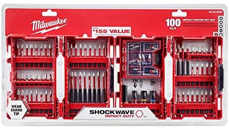 100 Piece Milwaukee SHOCKWAVE Impact Duty Alloy Steel Drill and Screw Driver Bit Set $29.97