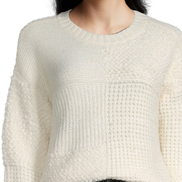 Womens Crew Neck Long Sleeve Pullover Sweater $7.49