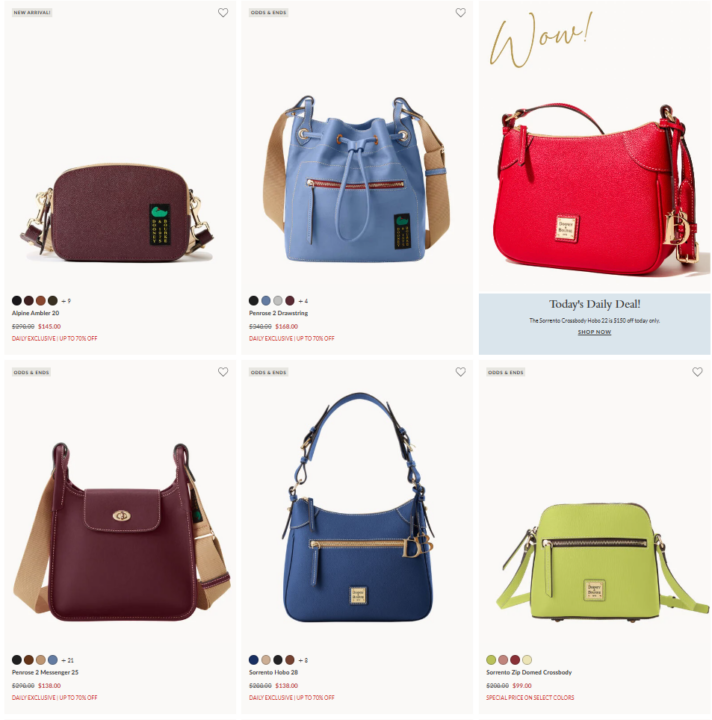 Dooney & Bourke: Save up to 70% off on over 1400 styles, with prices starting at just $35