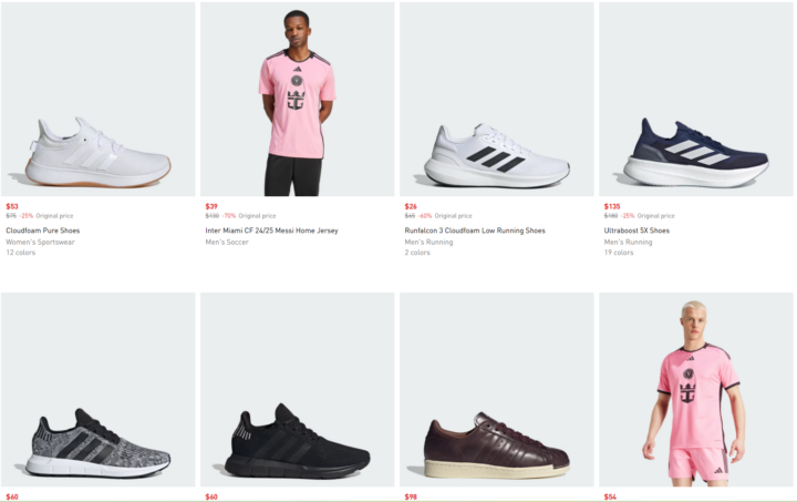 Adidas:  Up to 60% off winning styles